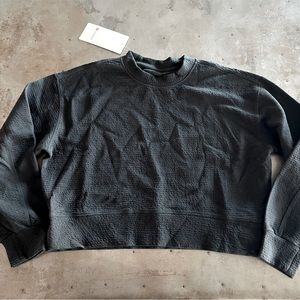 Black Ribbed Lululemon Crop Sweater / Jacket